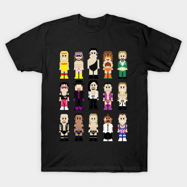 8-Bit Wrestlers: Generations T-Shirt by Alcreed